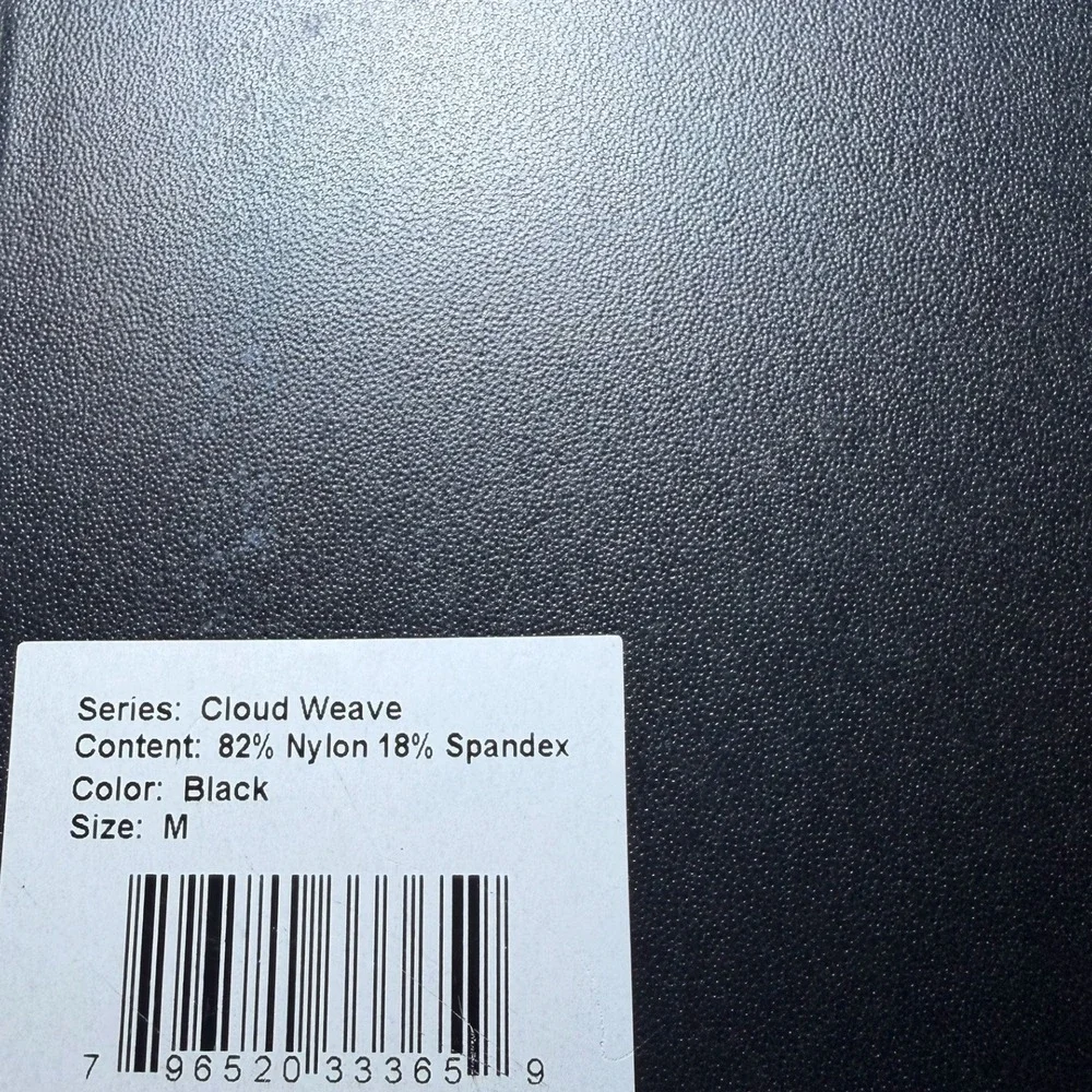 Invisible Cloud Weave Black Nylon Spandex Hosiery Tights‎ Size Medium NEW